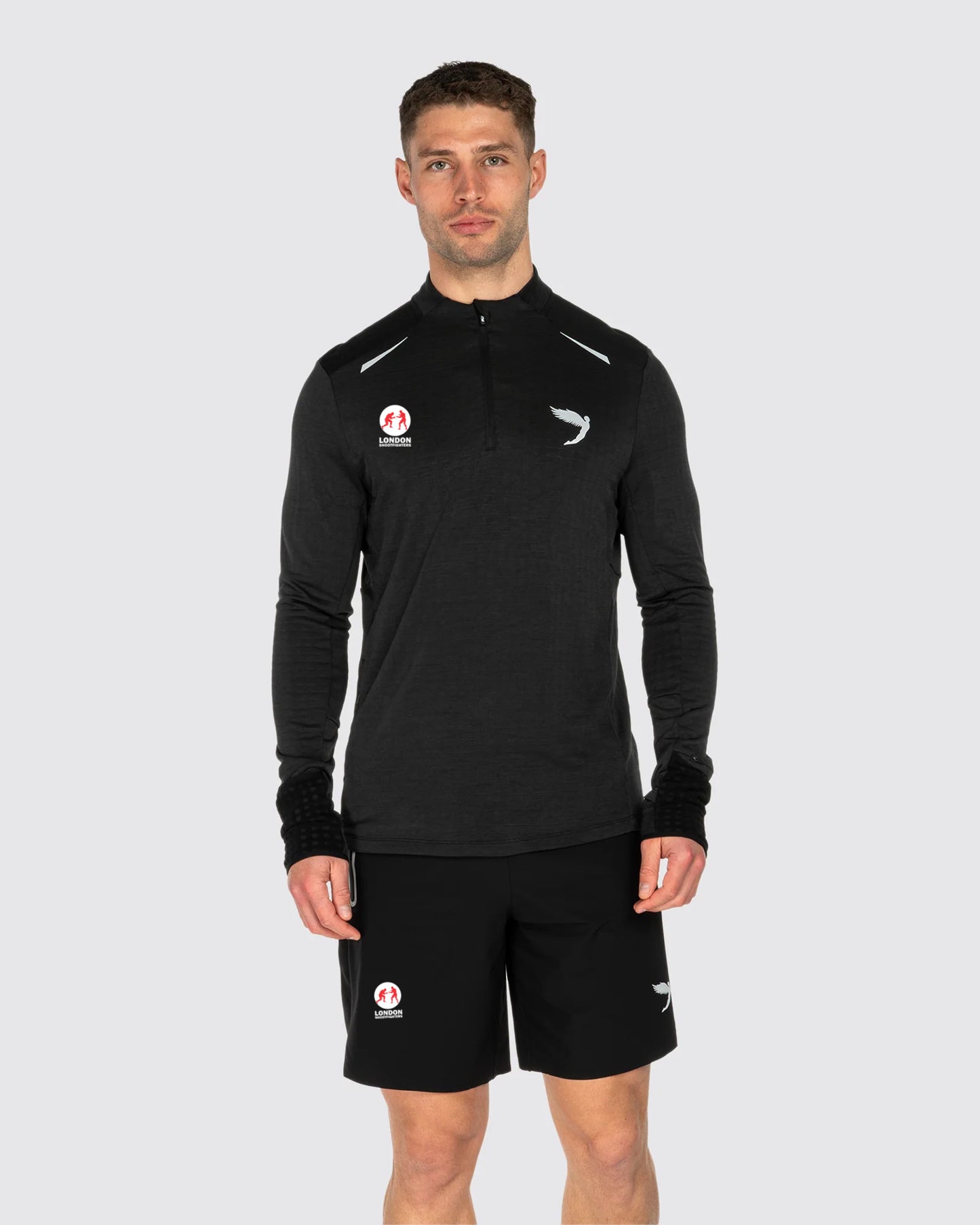 Maglia da corsa calda Tempo 1/4 Zip Fly X London Shootfighters