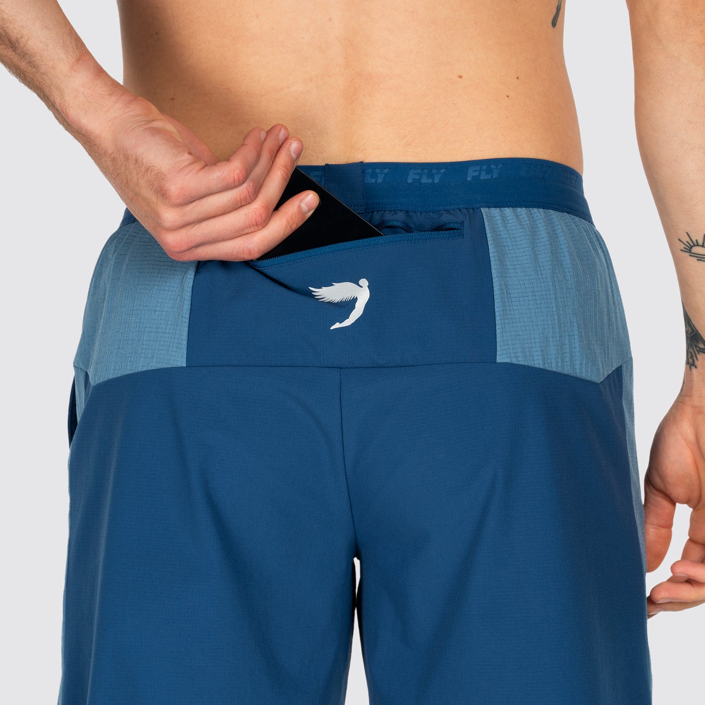 Tempo 2-1 Shorts Long Blue (8244517503228)