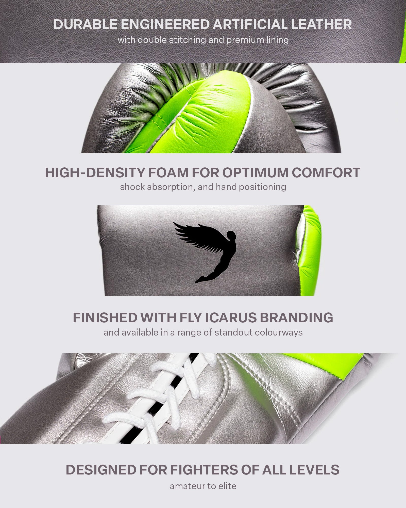 Superloop X Gloves In Silver & Neon – Fly