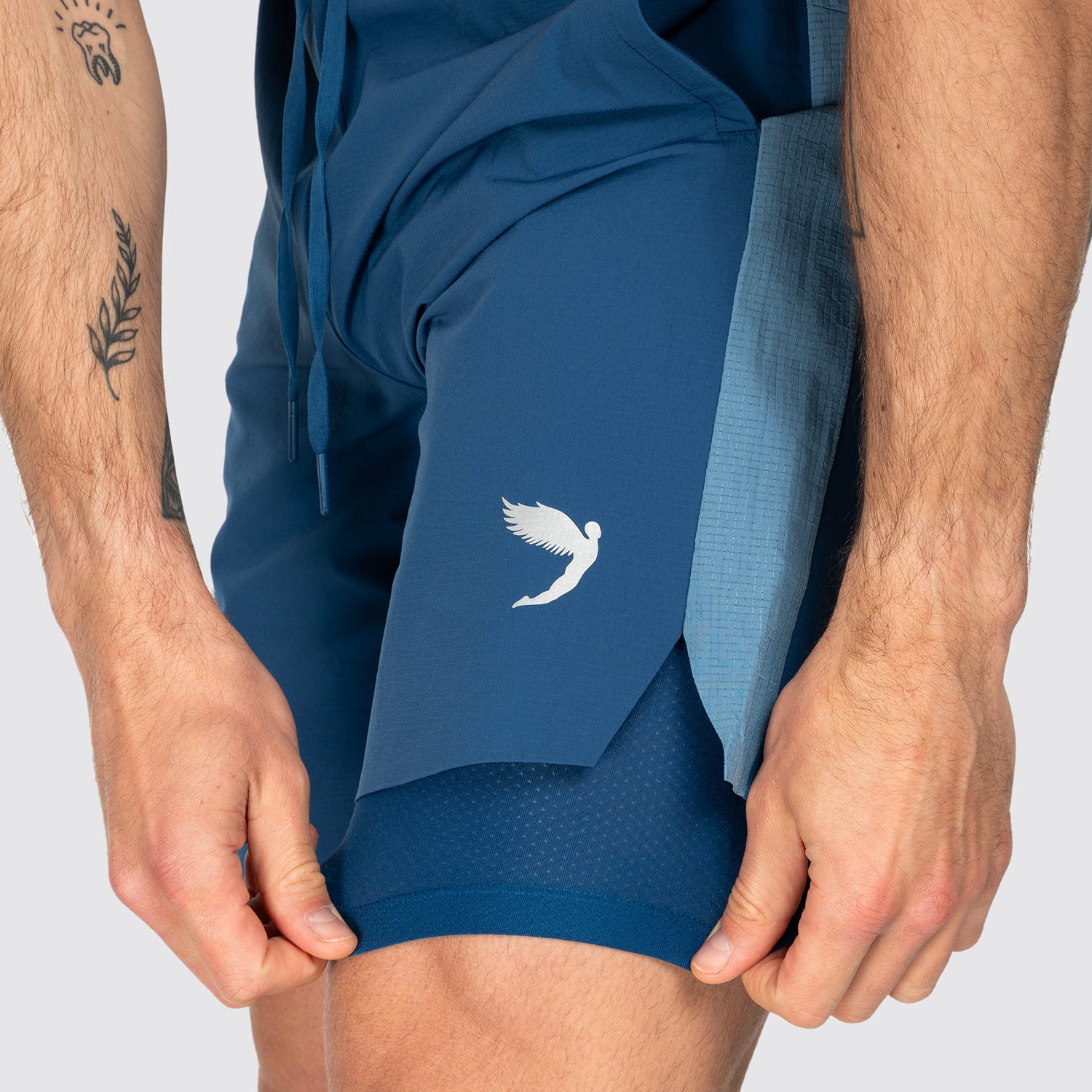 Tempo 2-1 Shorts Long Blue (8244517503228)