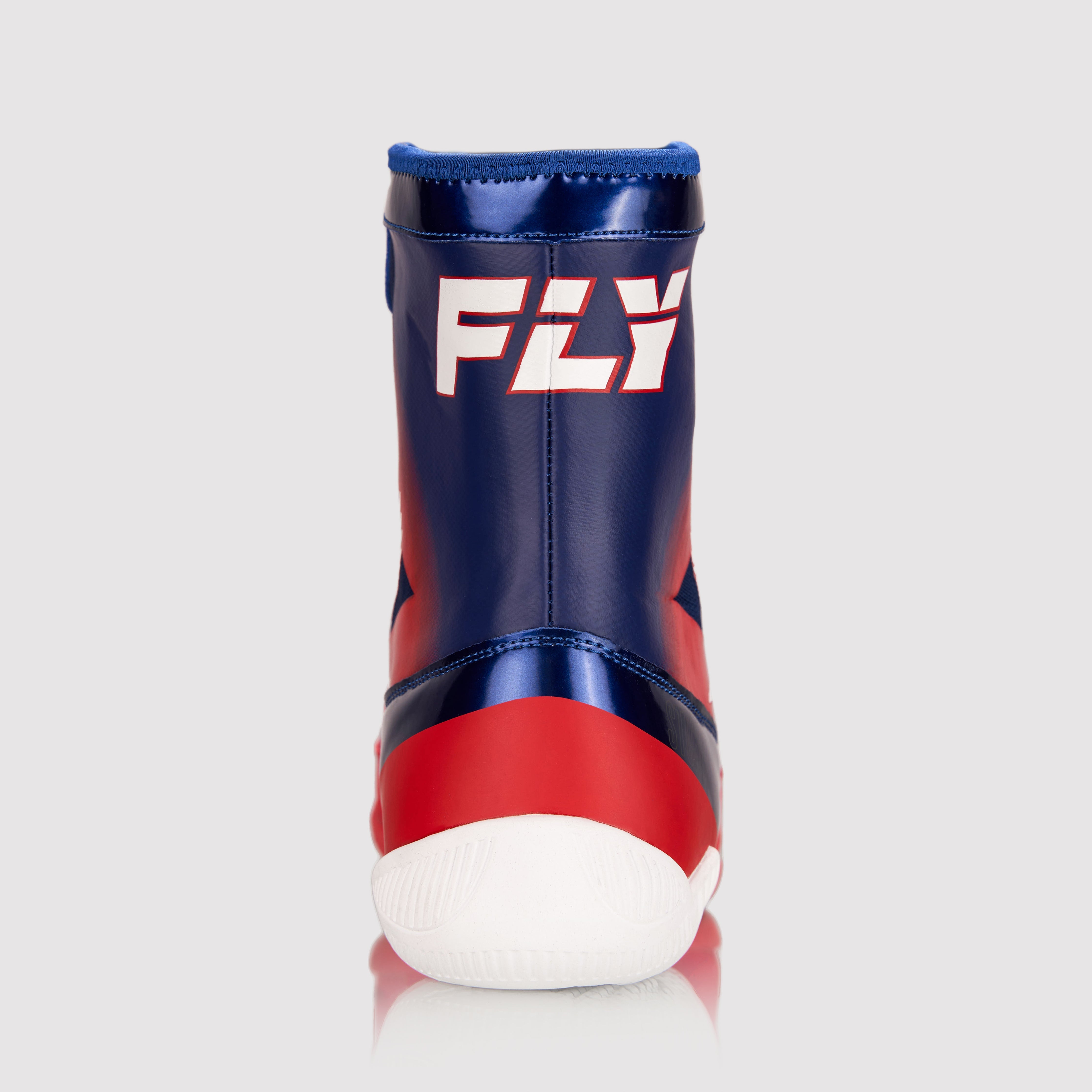 Red and store blue boxing boots