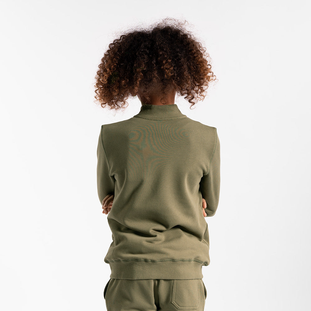 Kids Tracksuit Jacket Khaki (6541121978532)